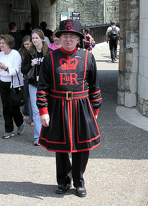 A Yeoman Warder at the Tower of London in Lond...