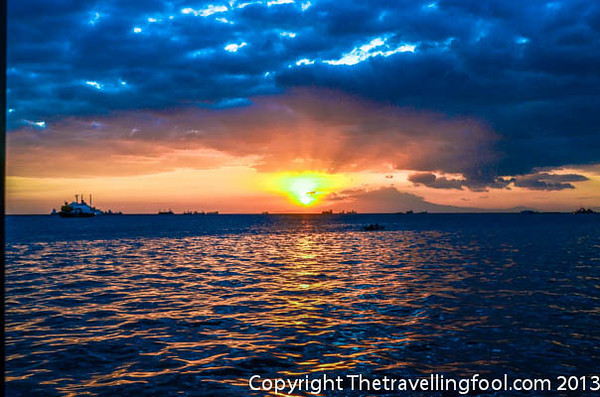 Sunset over Manila bay