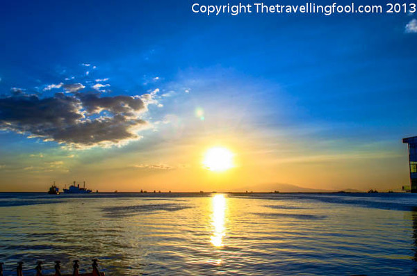 Looking out over Manila bay