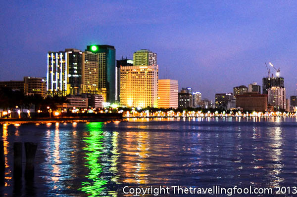 Manila skyline at dusk