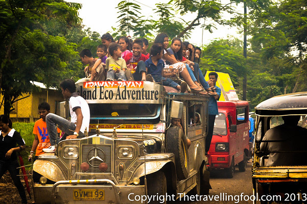 overcrowded bus