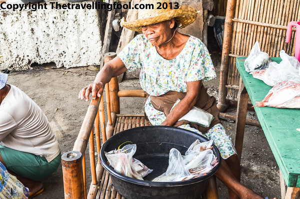 lady selling fish