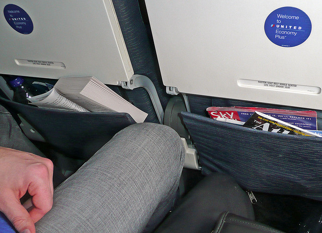 cramped airline seat