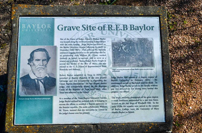 Robert Baylor Grave Marker